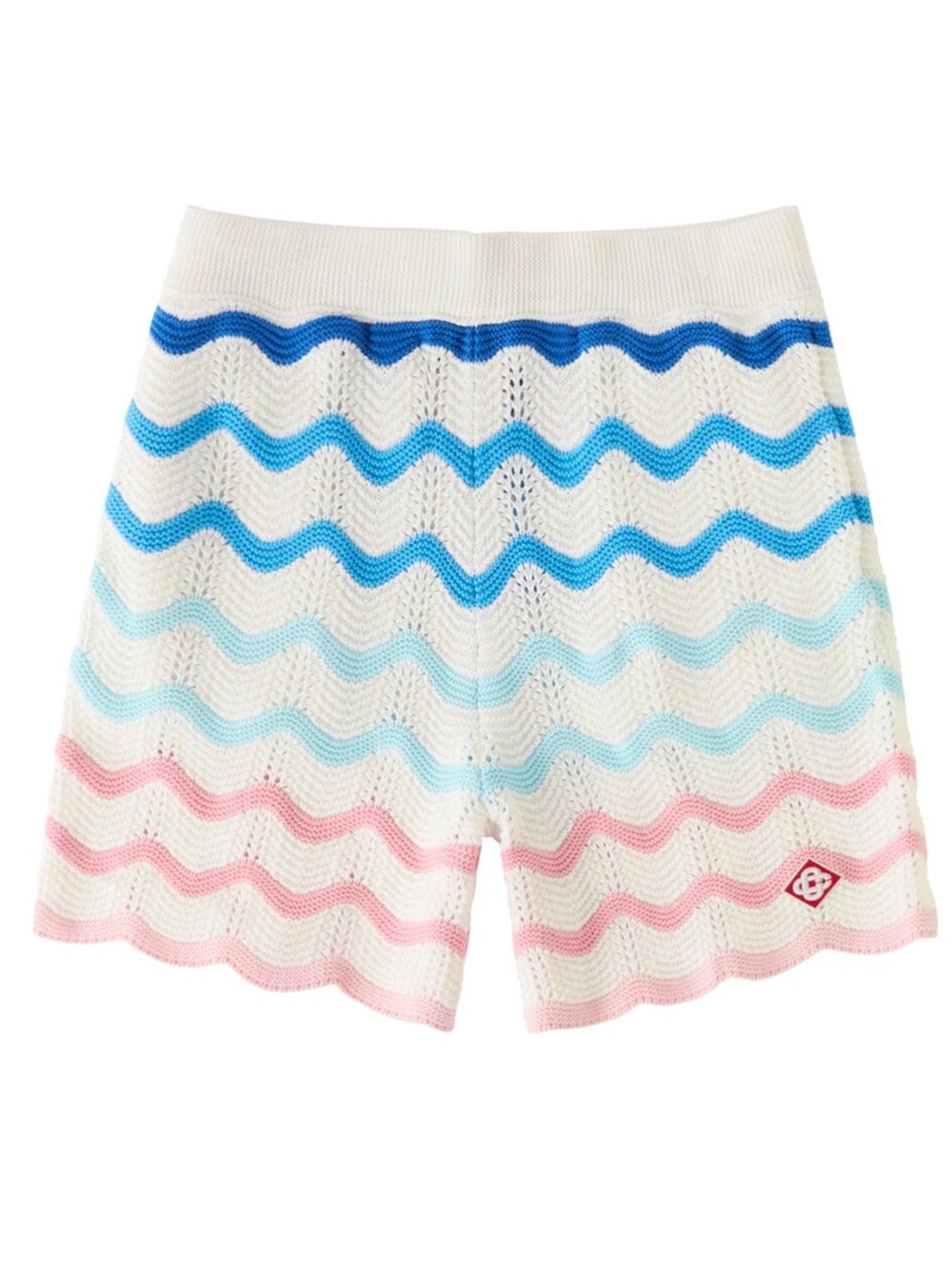 Casablanca Wave Shorts White Blue Multi Men’s XL